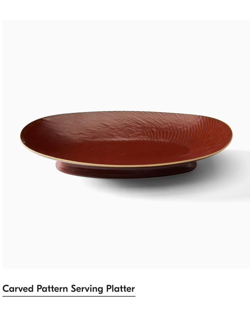 Carved Pattern Serving Platter